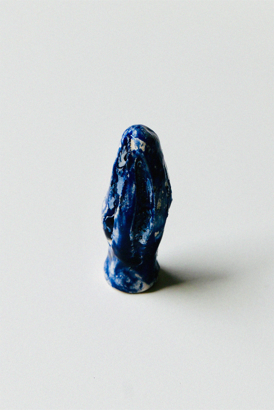 Ceramic knob, blue
