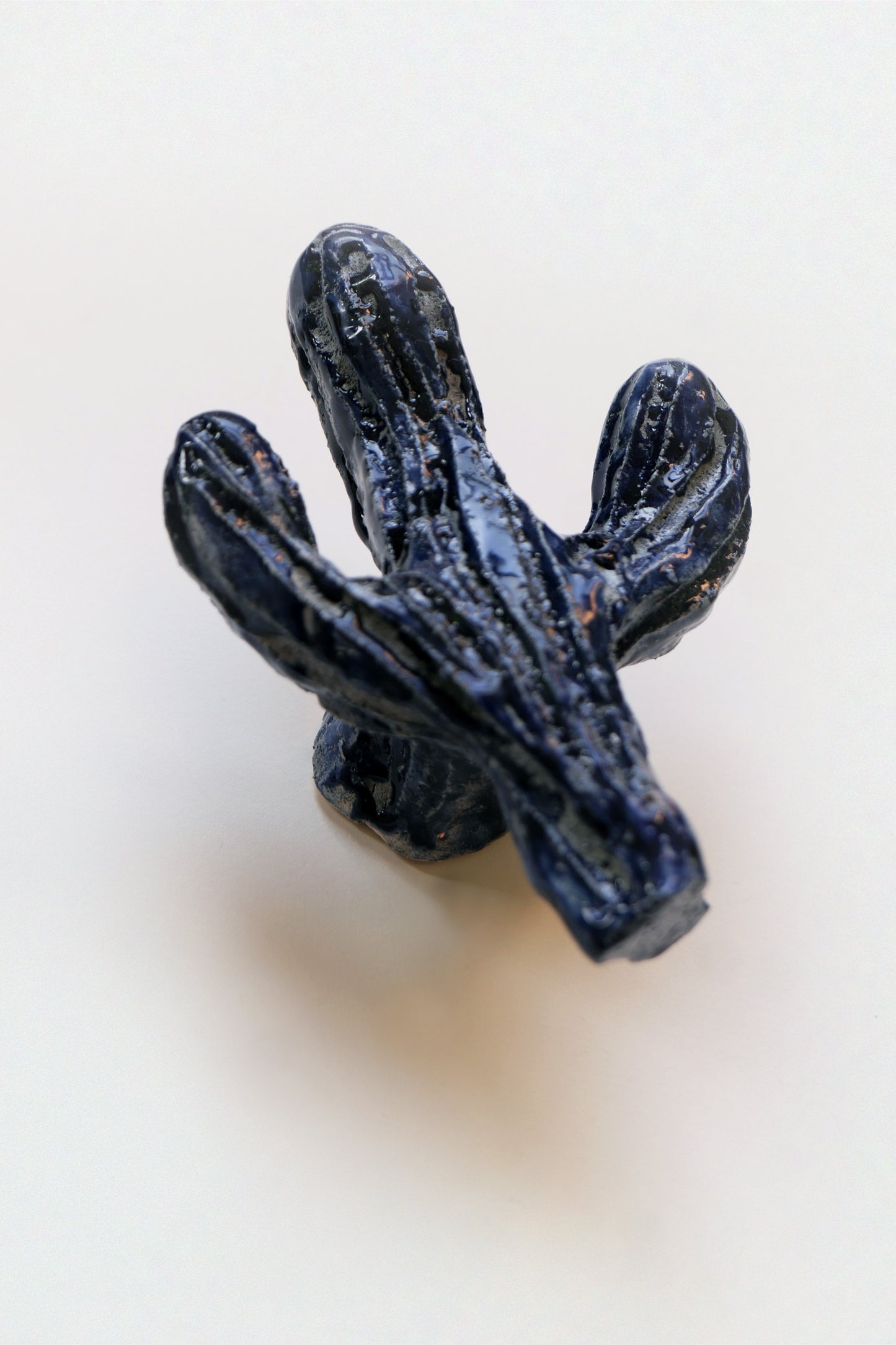 Ceramic Hook, Blue Cactus