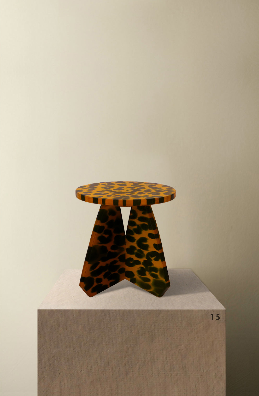 Riva Stool with Leopard Spots
