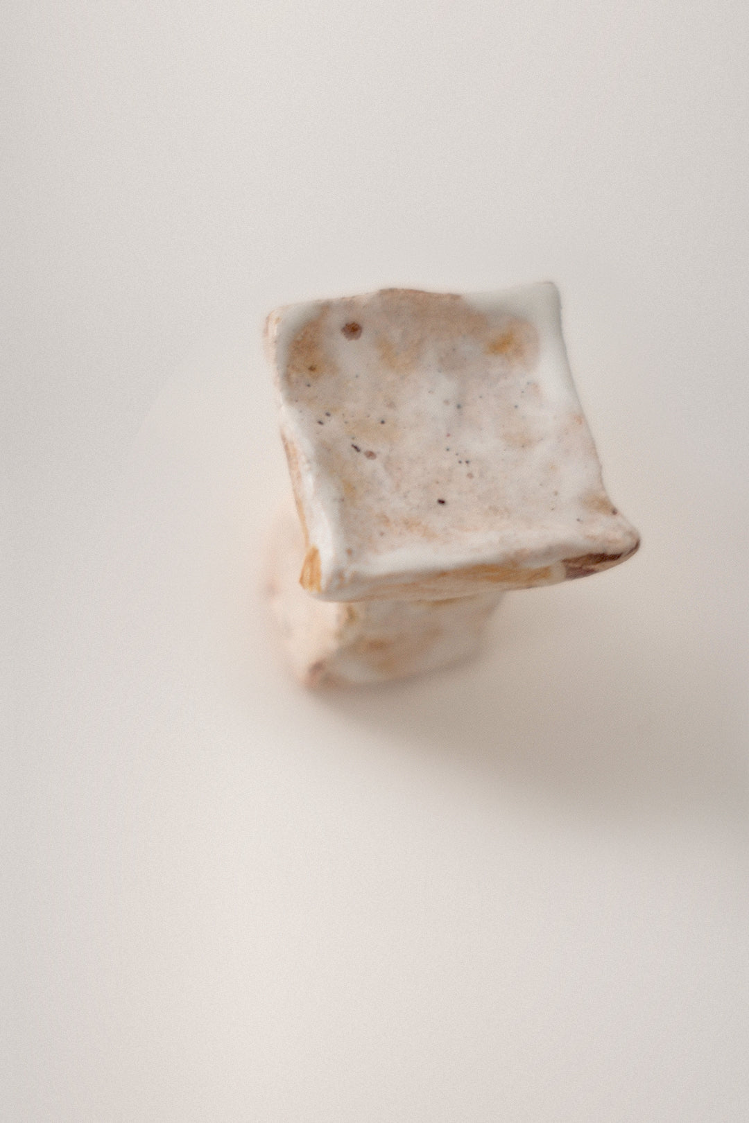 Square Knob - speckled white