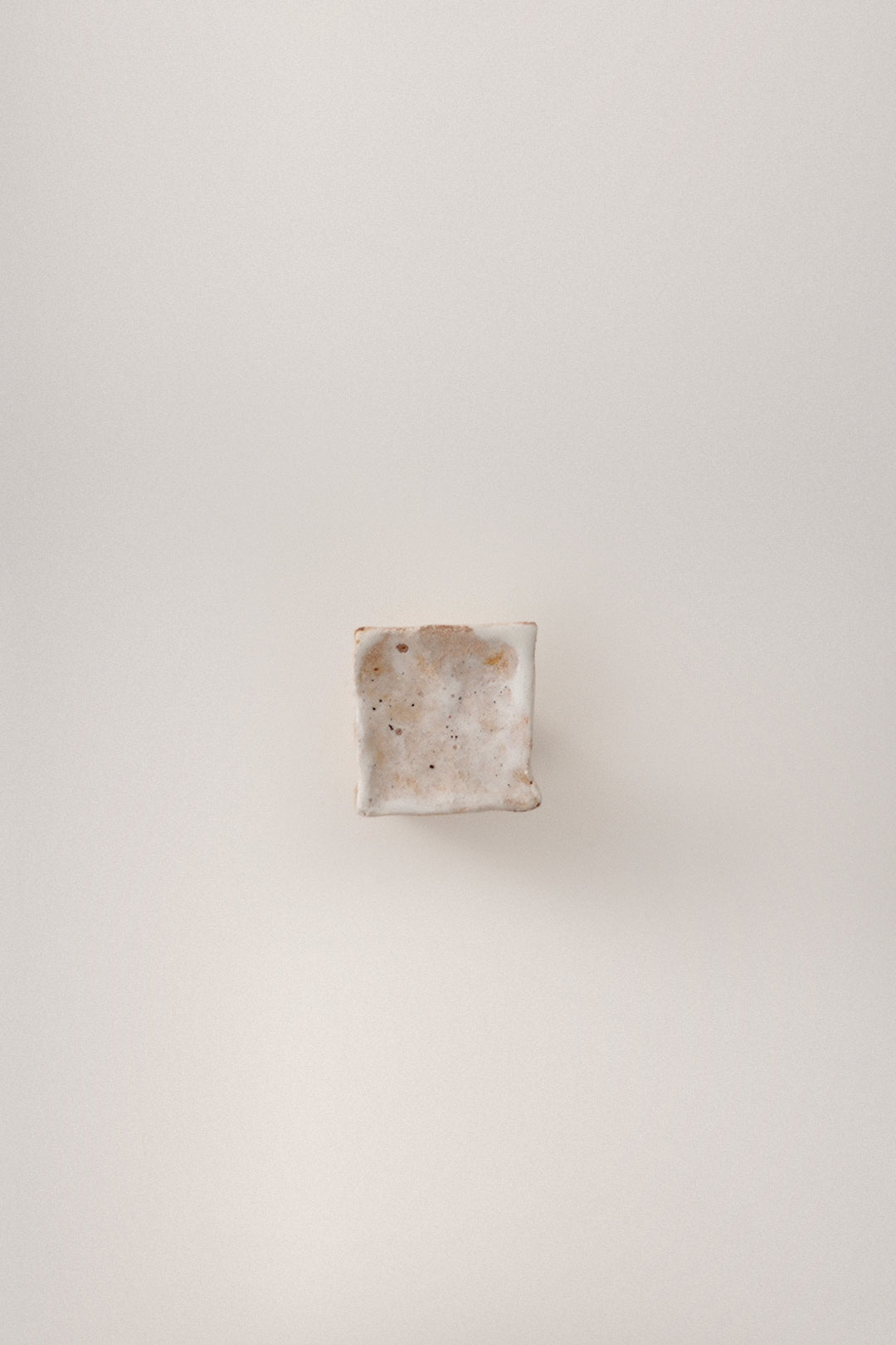 Square Knob - speckled white