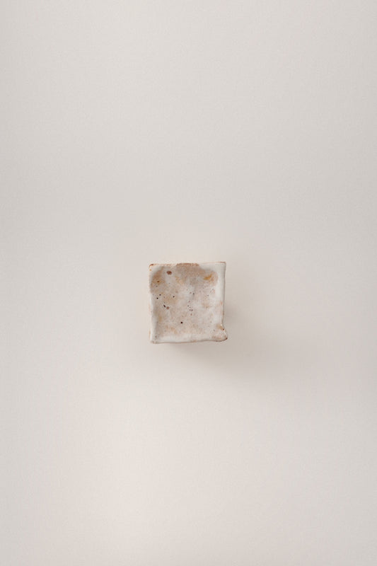 Square Knob - speckled white