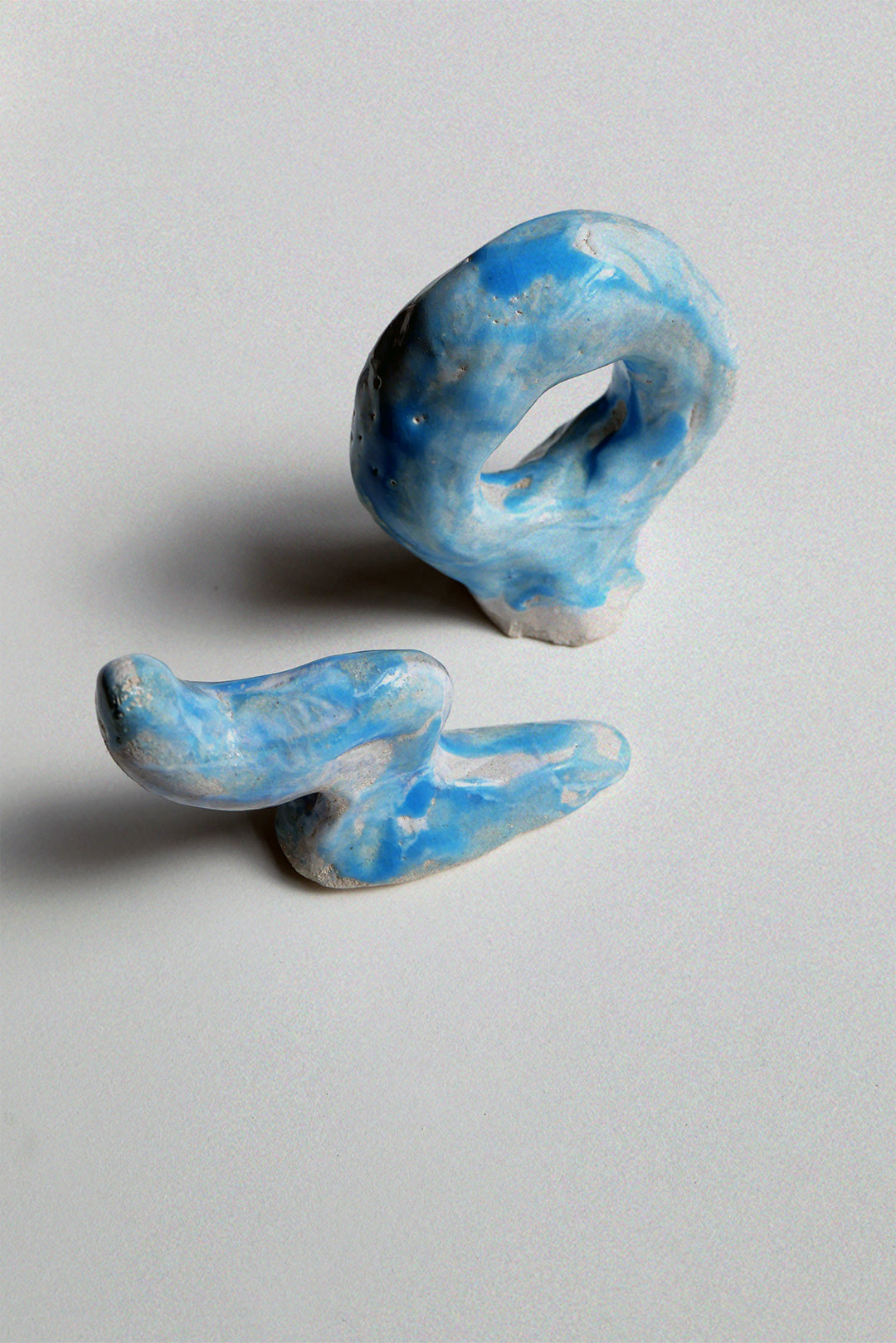 Ceramic knob, sky blue