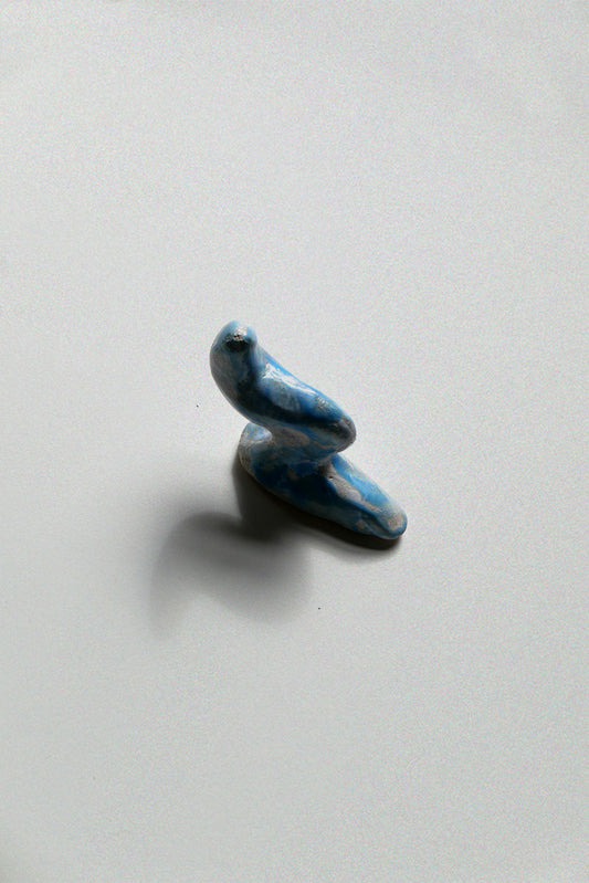 Ceramic knob, sky blue