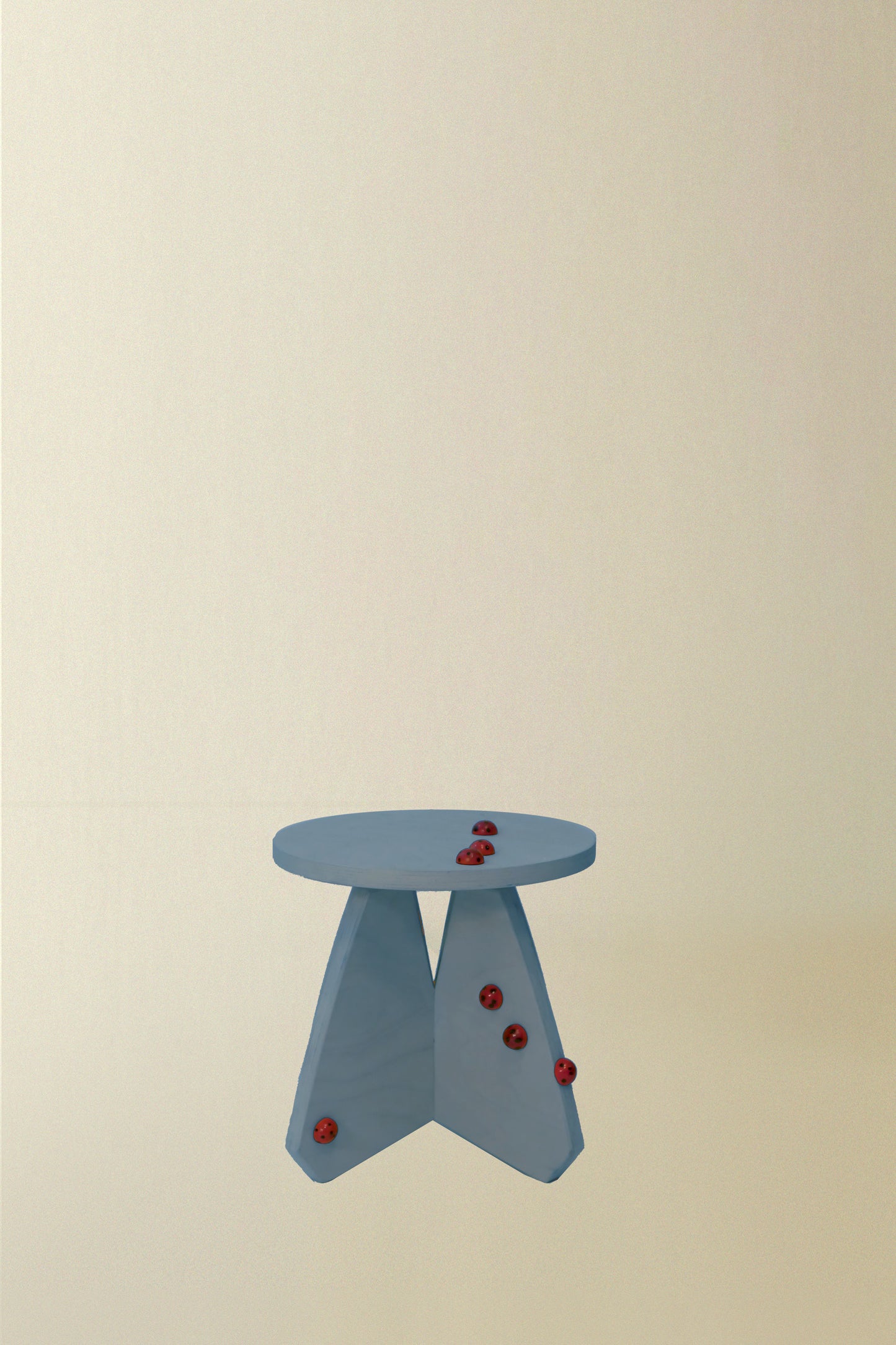 Riva Stool with Ladybugs