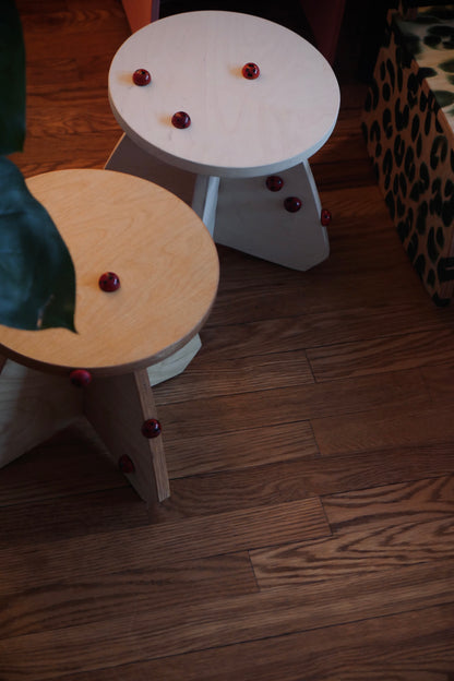 Riva Stool with Ladybugs