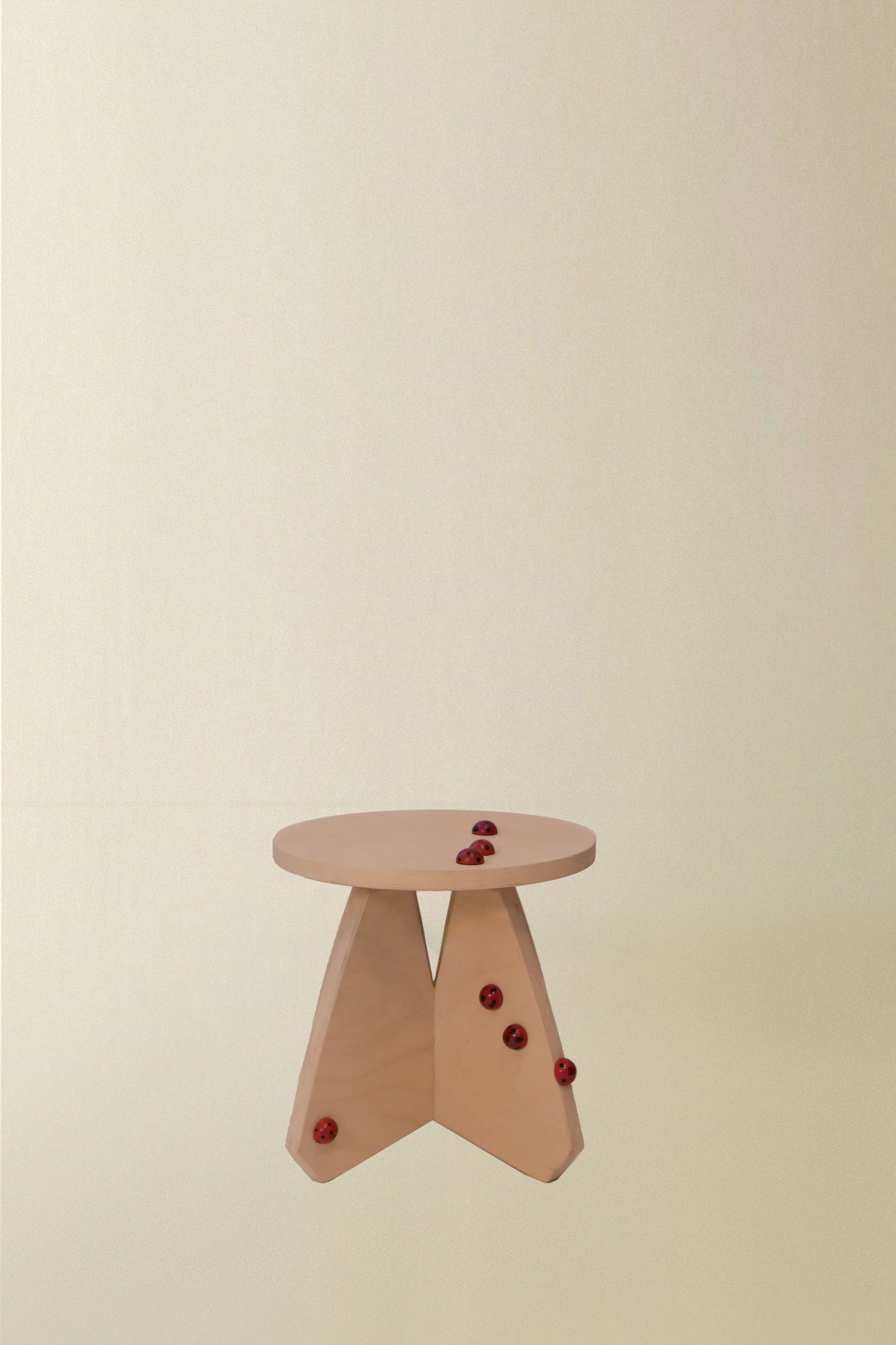 Riva Stool with Ladybugs