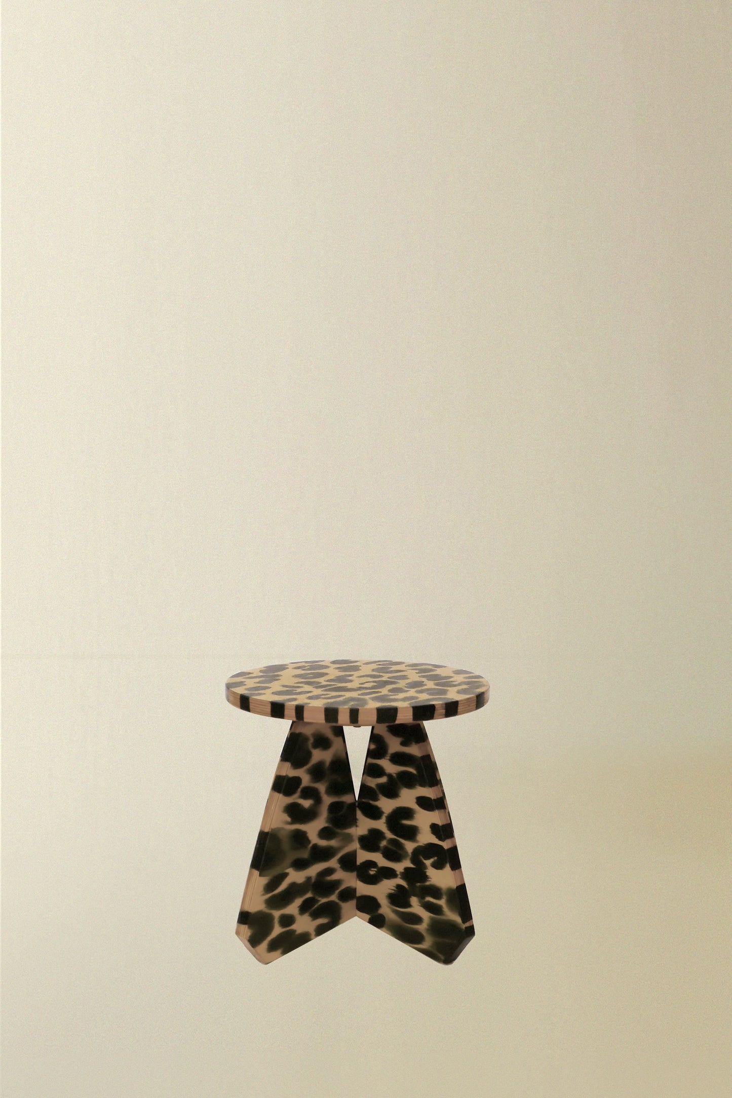 Riva Stool with Leopard Spots