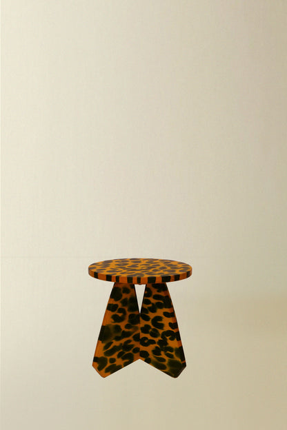 Riva Stool with Leopard Spots