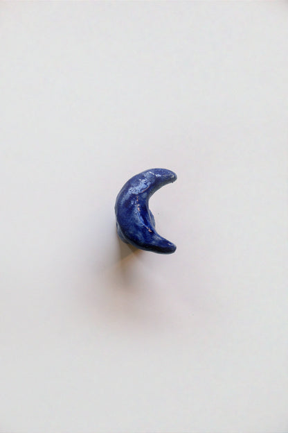 Ceramic knob, blue moon