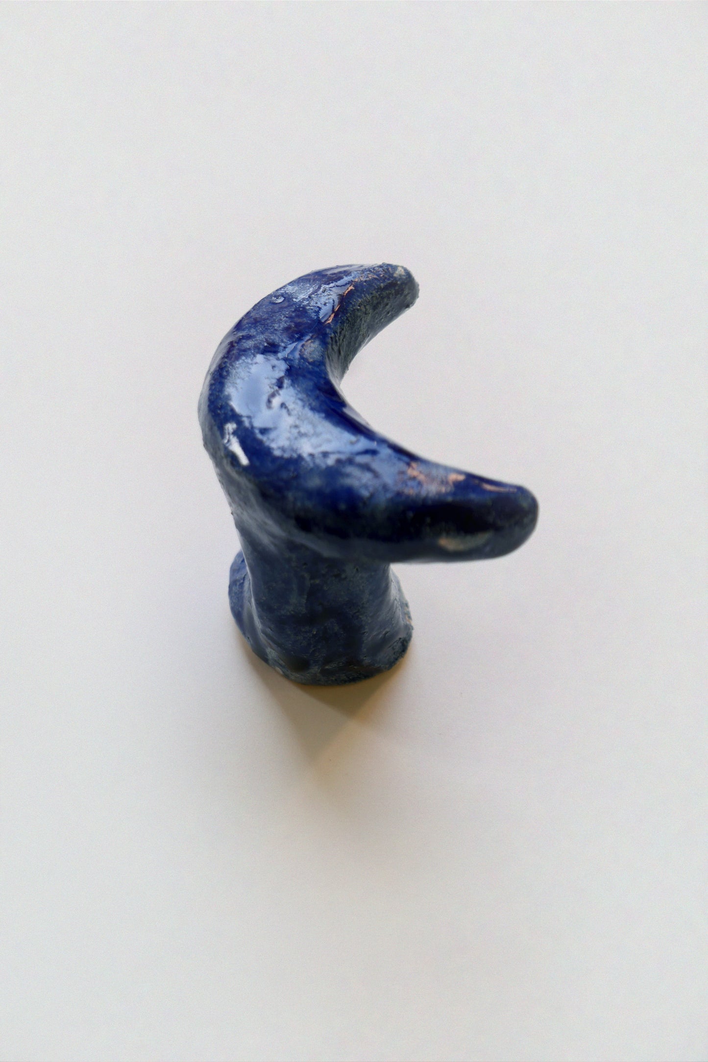 Ceramic knob, blue moon