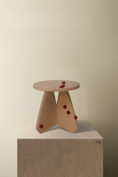 Riva Stool with Ladybugs