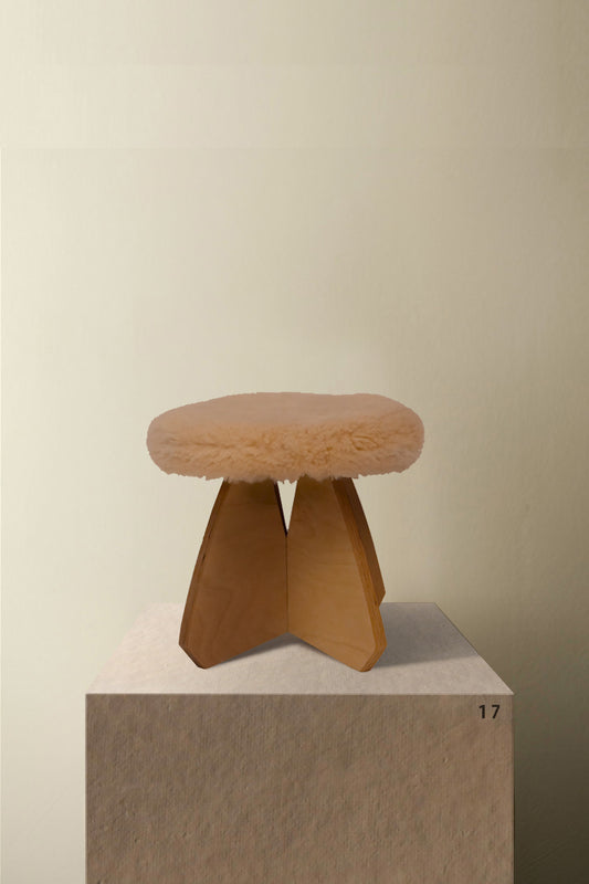 Riva Stool with Sheepskin