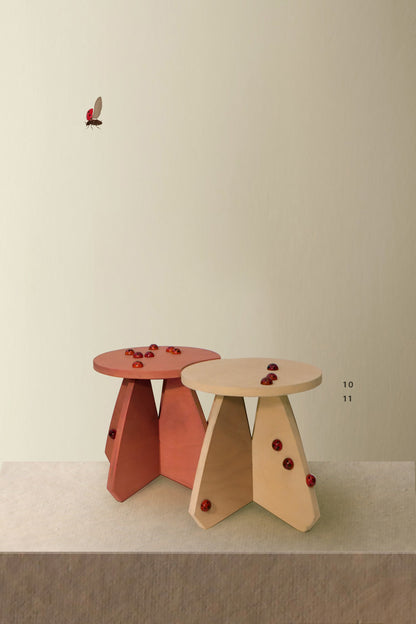 Riva Stool with Ladybugs